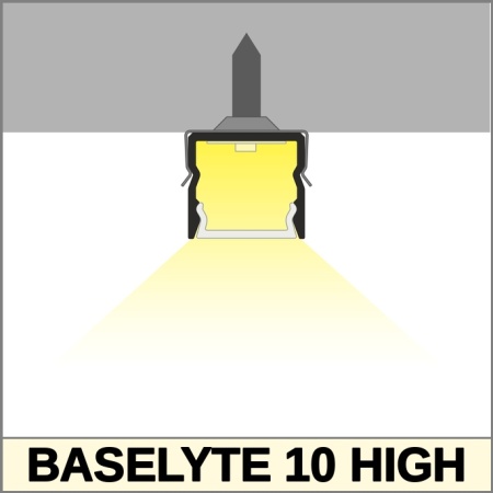 Profil aluminiu aparent BASELYTE-10 HIGH, aluminiu neanodizat, lungime 2m - Img 3