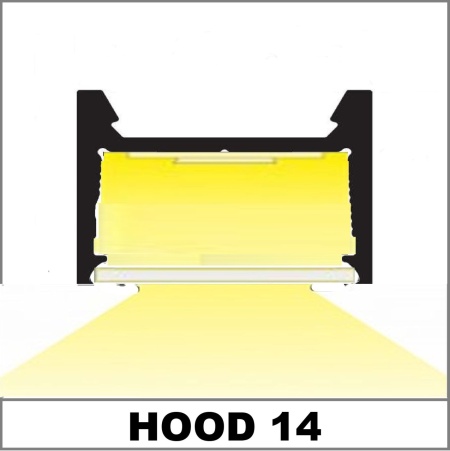 Profil aluminiu aparent HOOD14, aluminiu neanodizat, lungime 2m - Img 5