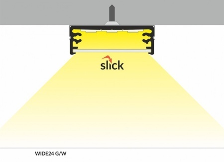 Profil LED aparent WIDE 24, alb, lungime 2m - Img 4
