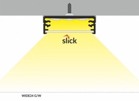 Profil LED aparent WIDE 24, aluminiu anodizat, lungime 2m - Img 4