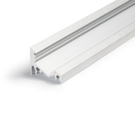 Profil LED de colț CORNER 10, aluminiu neanodizat, lungime 2m