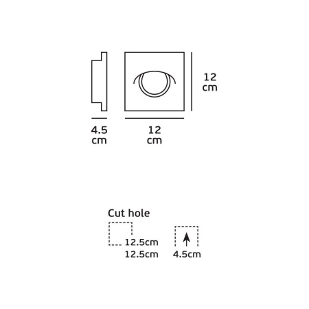 VK Light Spot rotund VK/09029 1XGU10 alb trimless IP20  - Img 3