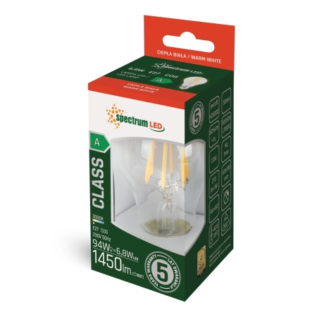 Bec LED Spectrum Filament 6.8-94W E27 alb-cald/neutru/rece Clasa A - Img 3