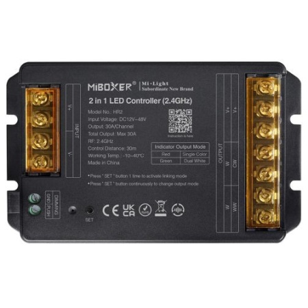 Controler MiBoxer Power 2 în 1 monocolor/CCT RF, 30A, 12-24V