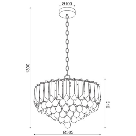CORP SUSPENDAT ACA LIGHTING SF175323PG METAL AURIU ACRIL TRANSPARENT E14