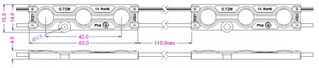 Modul LED 0.72W SMD5050 12Vdc IP65 - Img 2
