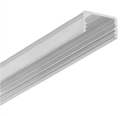 Profil aluminiu aparent UNI14, aluminiu neanodizat, lungime 2m