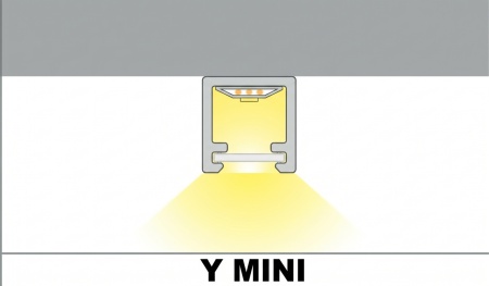 Profil LED aparent Y MINI, negru, lungime 2m - Img 2