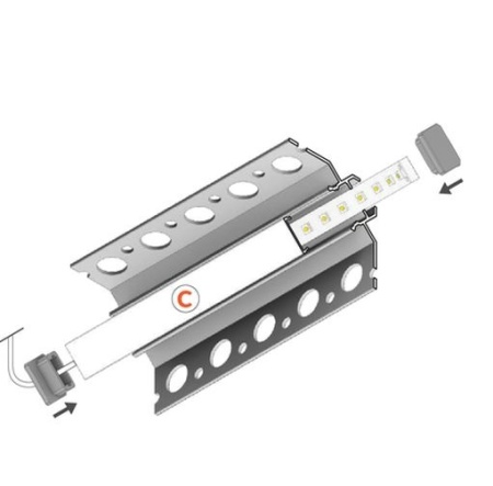 Profil LED încastrat de colț UNI-TILE12 90deg C PLUS, aluminiu anodizat, lungime 2m - Img 5
