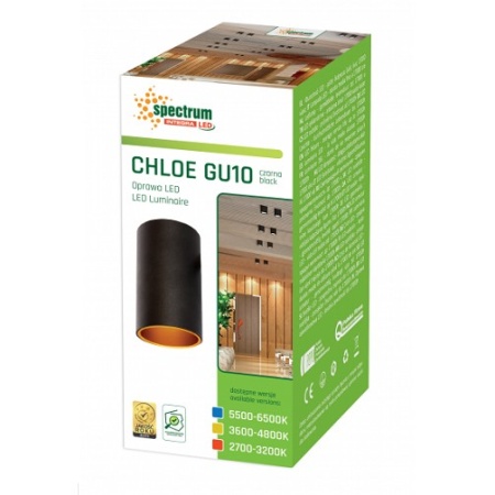 SPECTRUM Spot Chloe Rotund Negru 1XGU10 N/O - Img 3