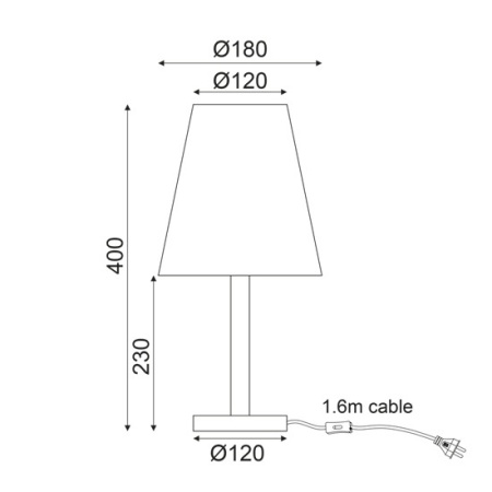 CORP ILUMINAT ACA LIGHTING TF176731TNW LEMN NATUR TEXTIL ALB E14