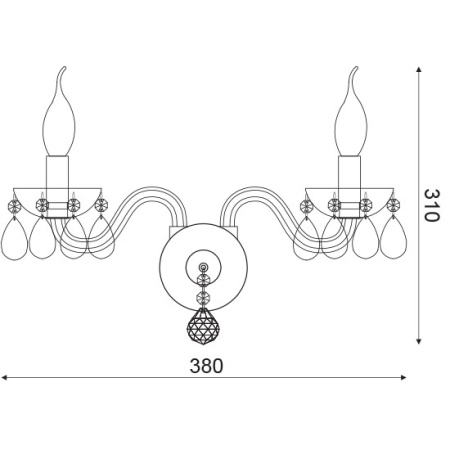 APLICA ACA LIGHTING BLK82042WWC METAL CROM ALB E14