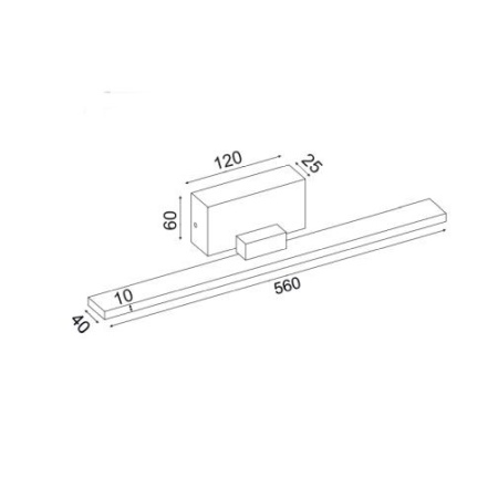 Aplica PN19LEDW56BK 16W IP44 - Img 2