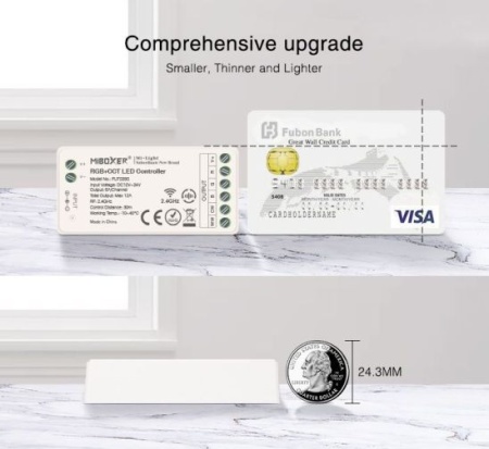 Controler MiBoxer Smart 2 în 1 monocolor/CCT RF, 12A, 12-24V - Img 2