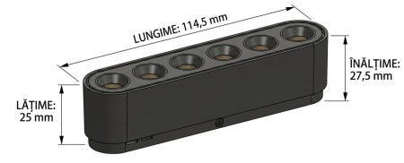 OMNILED LUPA Proiector liniar șina magnetică ultra slim XT 6W 3000K Negru - Img 2
