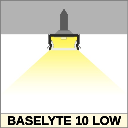 Profil aluminiu aparent BASELYTE-10 LOW, aluminiu neanodizat, lungime 2m - Img 3