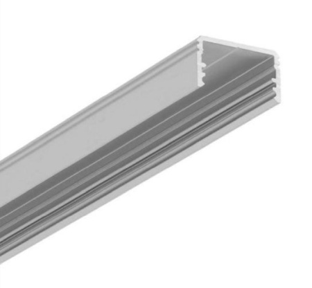 Profil aluminiu aparent UNI14, aluminiu anodizat, lungime 2m