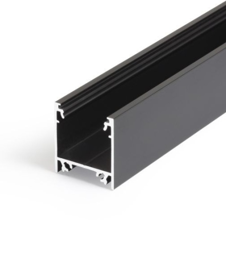 Profil LED aparent LINEA 20, negru, lungime 2m