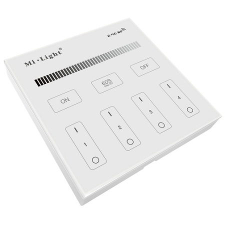 Telecomanda MiBoxer Monocolor Smart Perete 4 zone RF Alb sau Negru