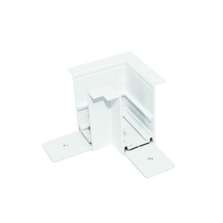Element colț 90 grade șină magnetică aparentă albă