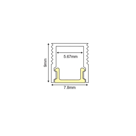 Profil LED aparent REGO, aluminiu anodizat, lungime 2m - Img 2