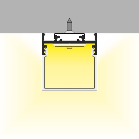 Profil LED aparent VARIO 30-01, aluminiu anodizat, lungime 2m - Img 3