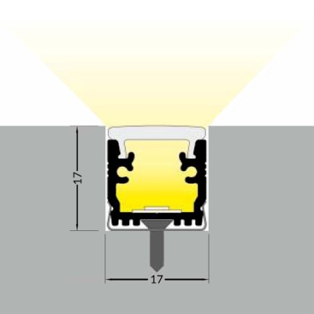 Profil LED de pardoseală FLOOR12, aluminiu anodizat, lungime 2m - Img 4