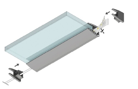 Profil LED pentru sticlă MIKRO10, aluminiu anodizat, lungime 2m - Img 3