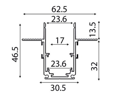 Șină Magnetică Încastrată Trimless 48V 2 metri - Img 3