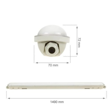 Spectrum Corp Iluminat Industrial cu Led Rezistent la Apa 4000 sau 6000K Alb-Neutru sau Rece 52W - Img 4