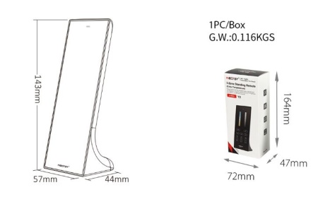 Telecomanda CCT Smart Verticală 3 zone RF Neagră - Img 4