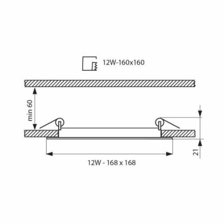 Vivalux Panou GRID LED Panel 12W CL/W 4000K Alb sau Negru - Img 3