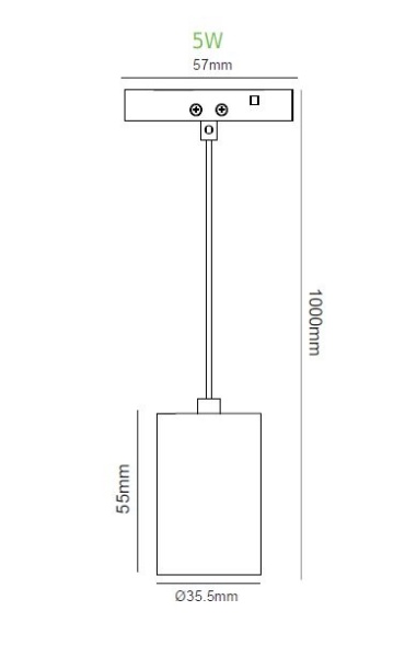 ACA Proiector șina magnetică slim THUBEP 5W 3000/4000K Negru - Img 2