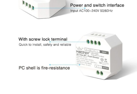 Dimmer Triac RF + Push Dimmer 230V,1.36A 300W - Img 7