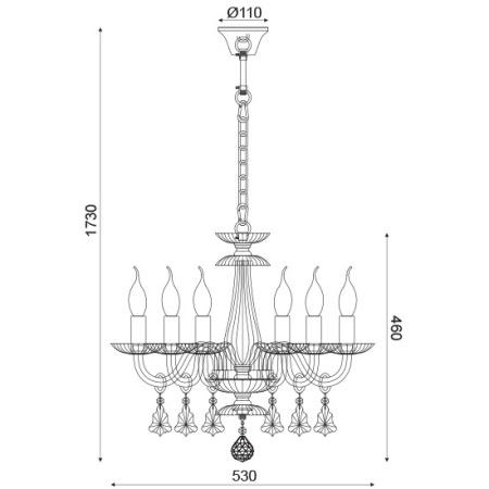 CORP SUSPENDAT ACA LIGHTING BLK80386PCC METAL CROM TRANSPARENT E14