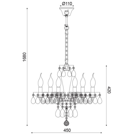 CORP SUSPENDAT ACA LIGHTING BLK82046PWC METAL CROM ALB E14