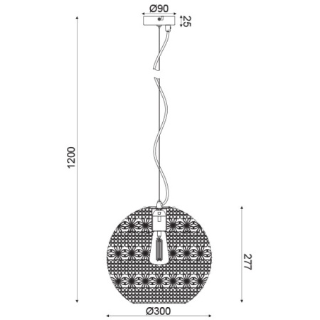 CORP SUSPENDAT ACA LIGHTING GN799301PB METAL NEGRU E27