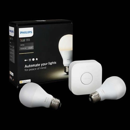 Philips - Set becuri HUE Starter Kit 9.5W alb-cald A60 E27 (2 becuri + 1 bridge) - Img 2