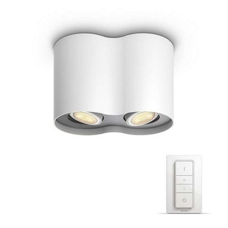 Philips - Spot aplicat HUE Pillar Alb 2x5.5W LED