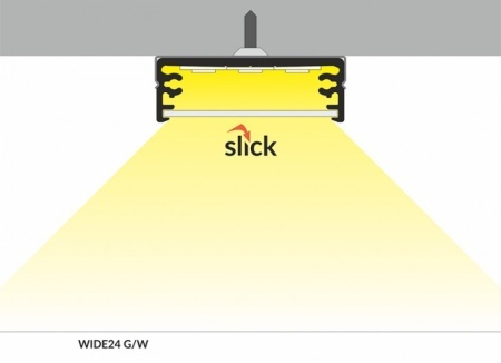 Profil LED aparent WIDE 24, negru, lungime 2m - Img 4