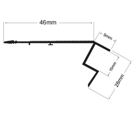 Profil LED de trepte tip A210, pentru montaj aparent, lungime 2m - Img 2