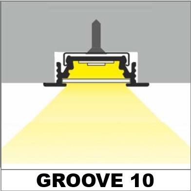 Profil GROOVE10 aluminiu neanodizat 2 metri