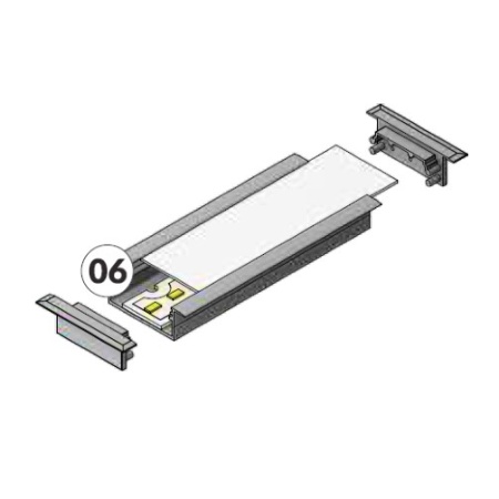 Profil LED încastrat VARIO 30-06, alb, lungime 2m - Img 2
