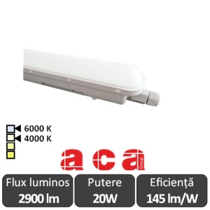 Aca Lighting Corp Iluminat Industrial cu Led WIMP Alb-Neutru/Rece 20W IP66