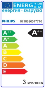 Bec LED Philips - Classic Filament LED 2,3W P45 E14 827 alb-cald - Img 2