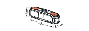 Conector îmbinare WAGO 2 poli seria 221 - 1 bucată - Img 2