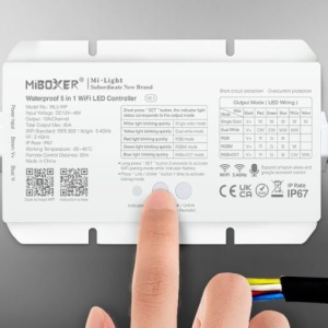 Controler LS2 MiBoxer Smart 5 în 1 IP67 RF, 20A, 12-24V - Img 2