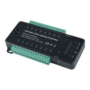 Controler Smart Iluminat Scări Negru 16 Trepte cu telecomandă și 2 senzori - Img 4