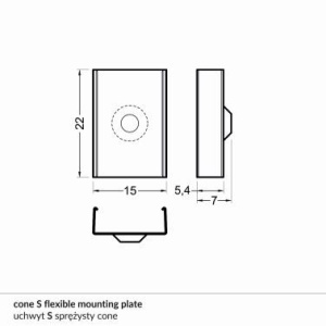 Element prindere profil LED Corner10 -set 2buc - Img 2