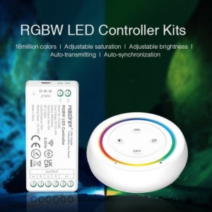 Kit RGBW MiBoxer Dimmer și telecomandă albă perete RF, 12A, 12-24V - Img 5